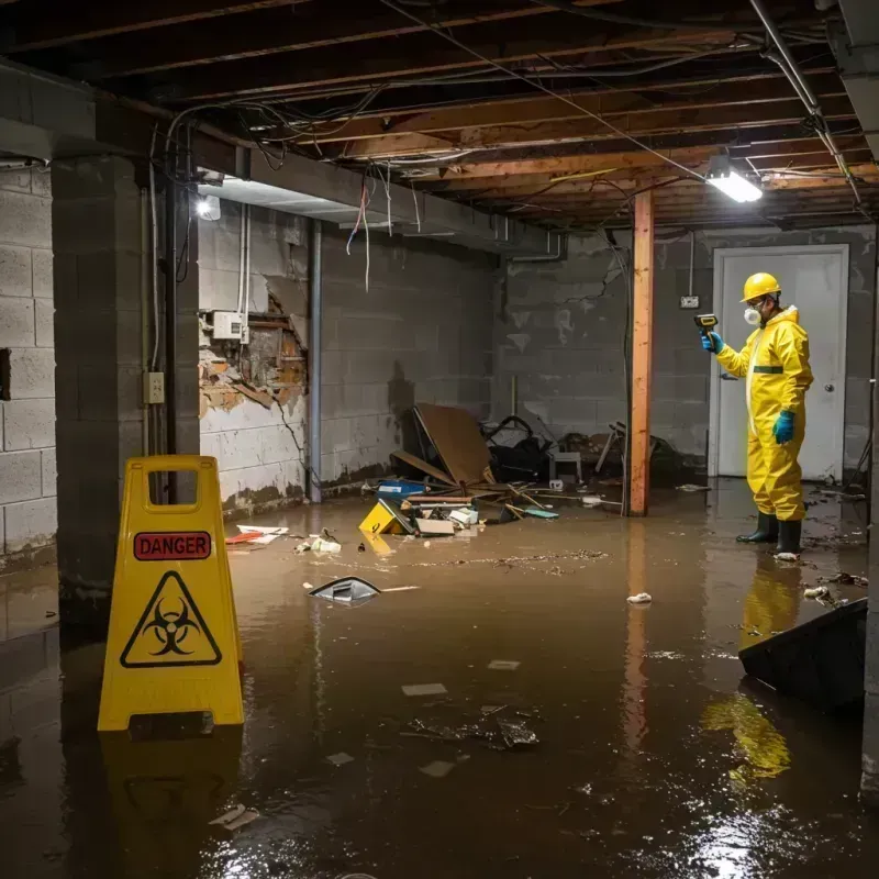 Flooded Basement Electrical Hazard in Saugus, MA Property